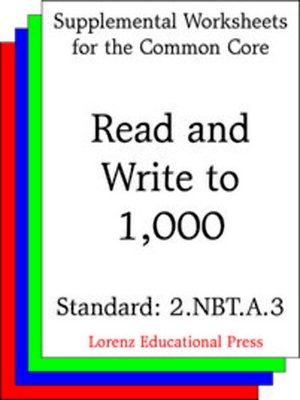 cover image of CCSS 2.NBT.A.3 Read and Write to 1,000